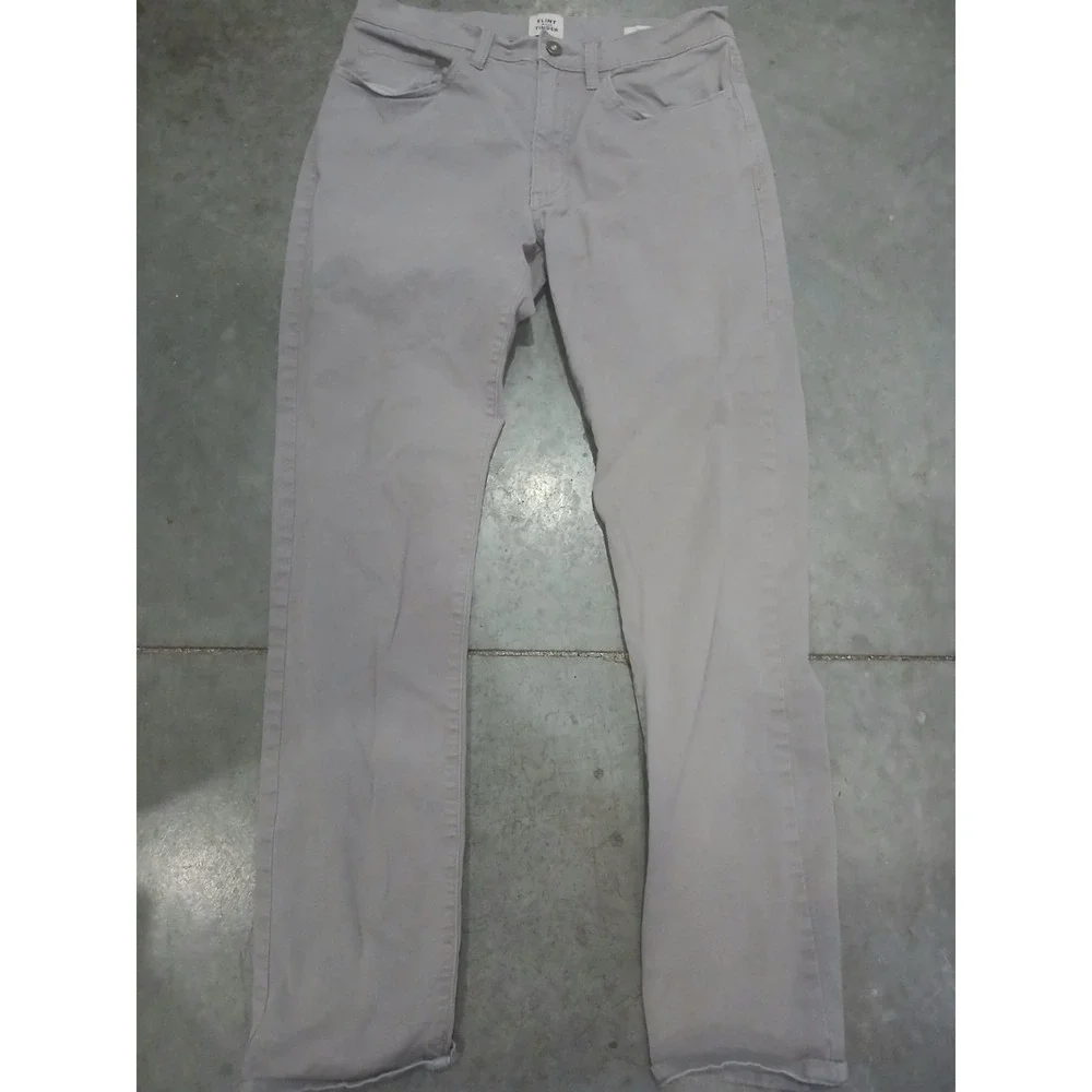 Huckberry Flint and Tinder Pants Mens 30X30 Grey Slim 5 Pocket Twill (Tag 31x32) - Picture 3 of 7